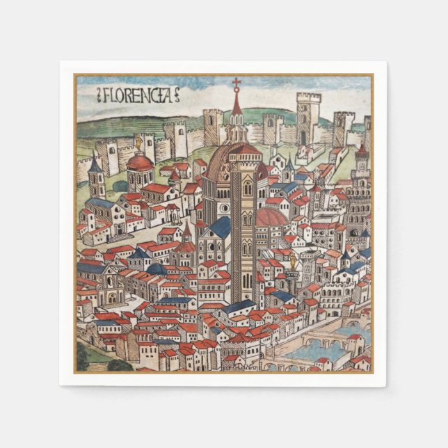 Serviette En Papier Serviettes pour cocktail de réception Florencia 14 (Devant)