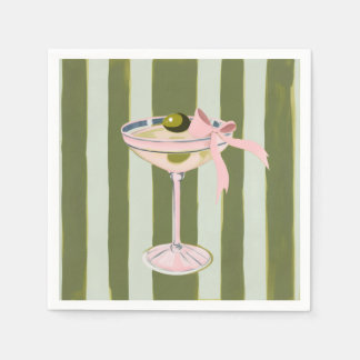 Serviette En Papier Serviettes pour cocktail Martini rose Prépa