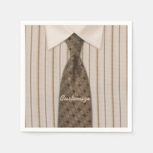 Serviette En Papier Serviettes pour costume homme avec chemise marron 