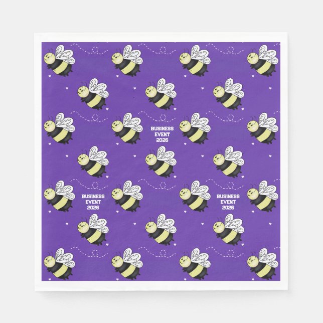 Serviette En Papier Serviettes pour événements professionnels abeille  (Devant)