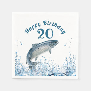 Serviette En Papier Serviettes pour fête d'anniversaire 20 ans Big Fis