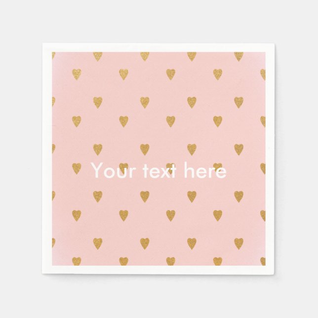 Serviette En Papier Serviettes pour fête d'anniversaire avec coeurs do (Devant)