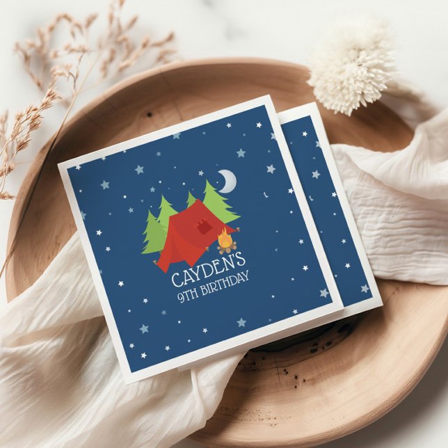 Serviette En Papier Serviettes pour fête d'anniversaire de camping (Créateur téléchargé)