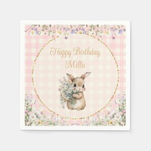 Serviette En Papier Serviettes pour fête d'anniversaire de Lapin de Ja