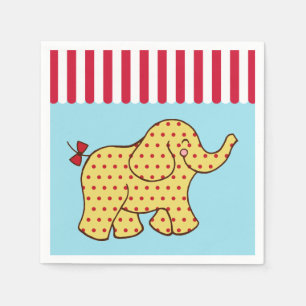 Serviette En Papier Serviettes pour fête d'anniversaire d'éléphant de