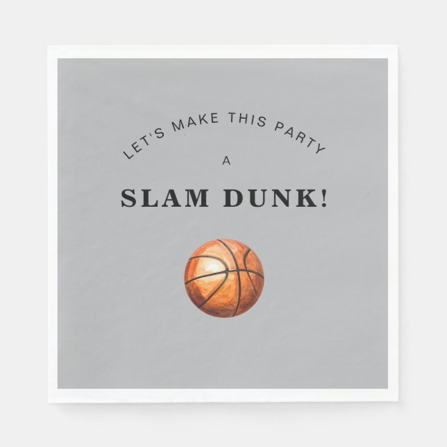 Serviette En Papier Serviettes pour fête de basketball (Devant)