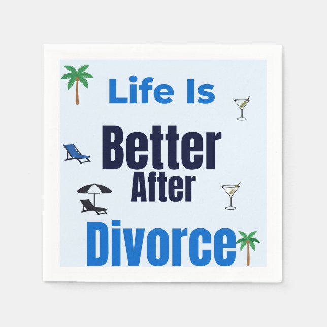 Serviette En Papier Serviettes pour fête de divorce (Devant)
