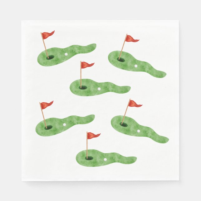 Serviette En Papier Serviettes pour fête de golf (Devant)