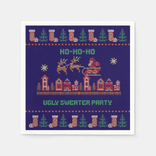 Serviette En Papier Serviettes pour fête de Noël avec pull moche