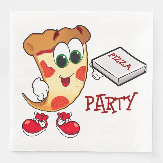 Serviette En Papier Serviettes pour fête de pizza (Devant)