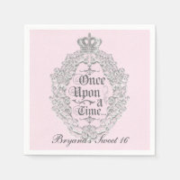 Serviettes pour fête de princesse Il était une foi
