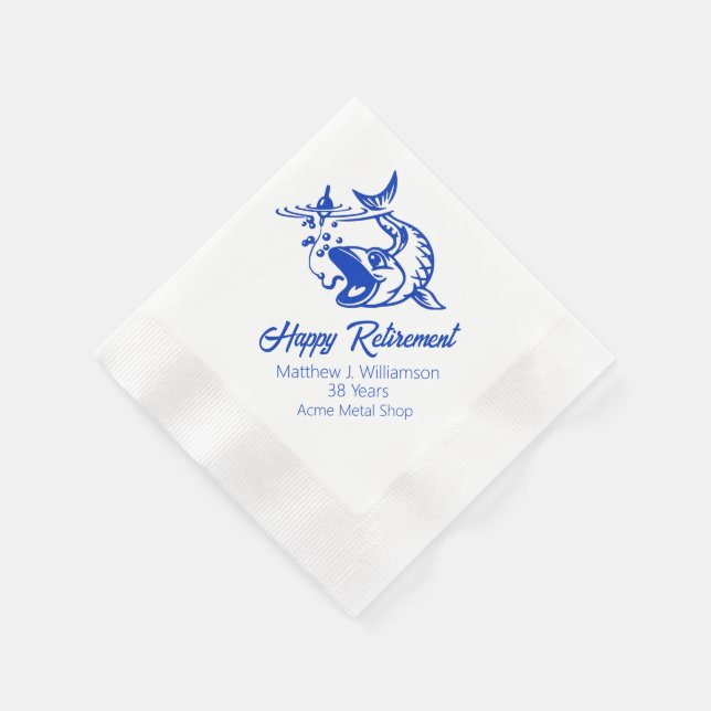 Serviette En Papier Serviettes pour fête de retraite de pêche  (Coin)