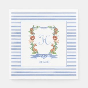 Serviette En Papier Serviettes pour fête prénatale Jungle Safari Crest