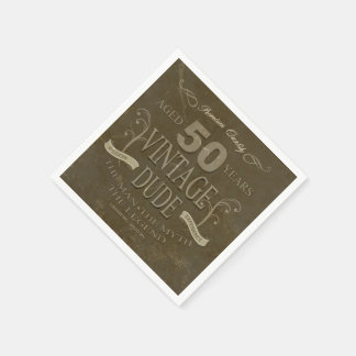 Serviette En Papier Serviettes pour hommes 50e anniversaire