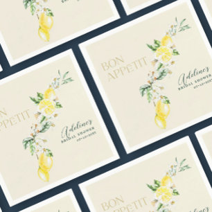 Serviette En Papier Serviettes pour la douche de mariée Lemon Yellow M