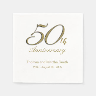 Serviette En Papier Serviettes pour le 50e Anniversaire
