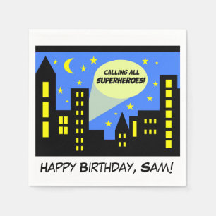 Serviette En Papier Serviettes pour le superhéros de l'anniversaire  