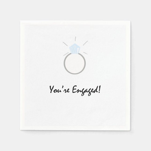 Serviette En Papier Serviettes pour partie de fiançailles (Devant)
