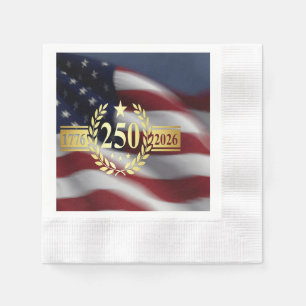 Serviette En Papier Serviettes pour pièce américaine du 250e anniversa