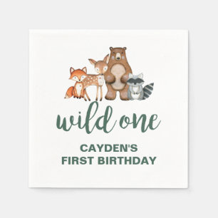 Serviette En Papier Serviettes pour premier anniversaire d'animal de l