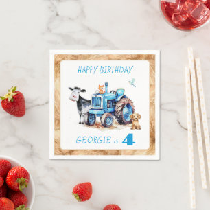 Serviette En Papier Serviettes pour tracteur de ferme pour son anniver