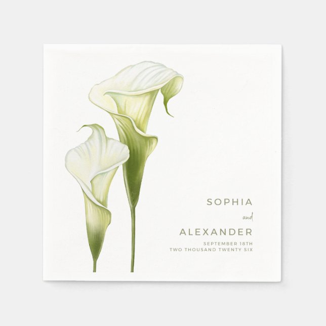 Serviette En Papier Serviettes pour un mariage moderne.  (Devant)