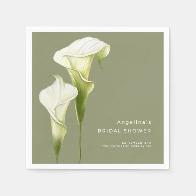 Serviette En Papier Serviettes pour une Baby Shower Moderne. (Devant)