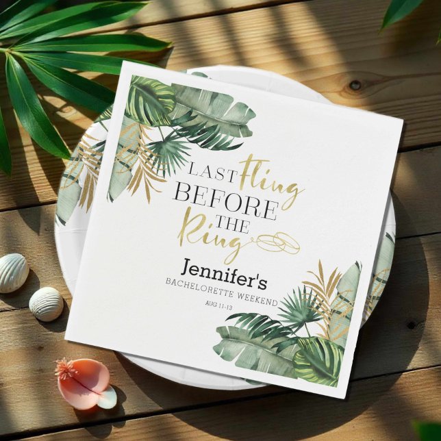 Serviette En Papier Serviettes pour week-end de future mariée | Anneau (Créateur téléchargé)