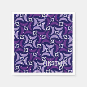 Serviette En Papier Serviettes pourpres mystiques de motif de lunes