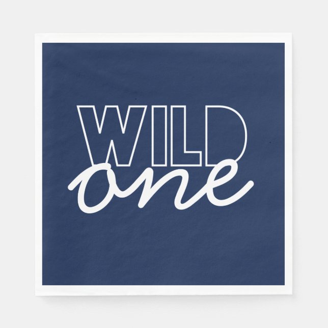 Serviette En Papier Serviettes Premier Anniversaire Wild One (Devant)