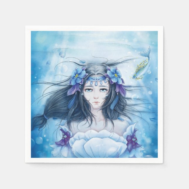 Serviette En Papier Serviettes Princess sous-marines (Devant)
