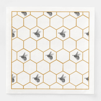 Serviette En Papier Serviettes Queen Bee & Honeycomb