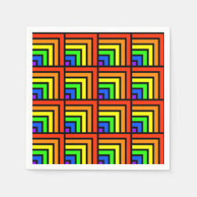 Serviettes Rainbow Blocks