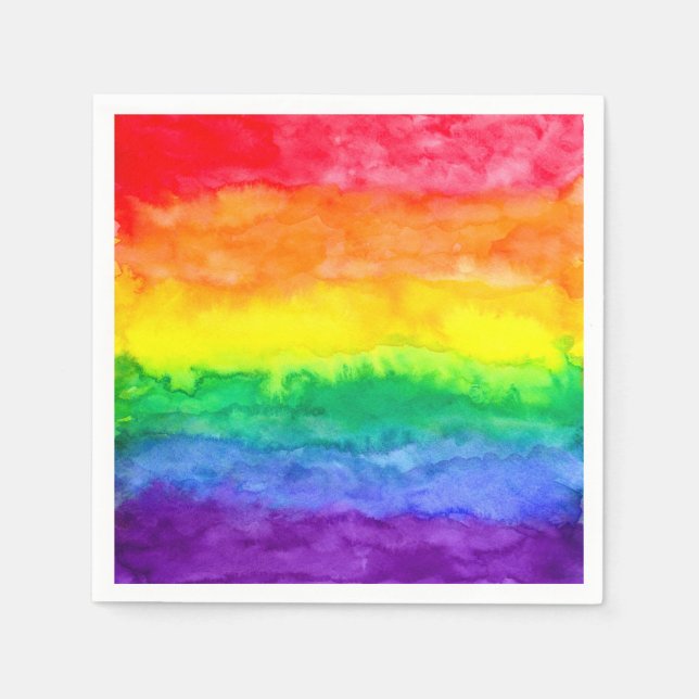 Serviette En Papier Serviettes Rainbow Wash (Devant)