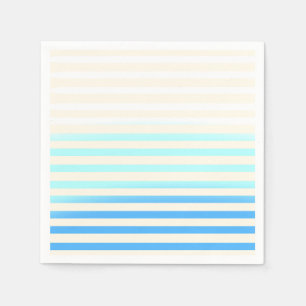 Serviette En Papier Serviettes rayées Ombre Bleue