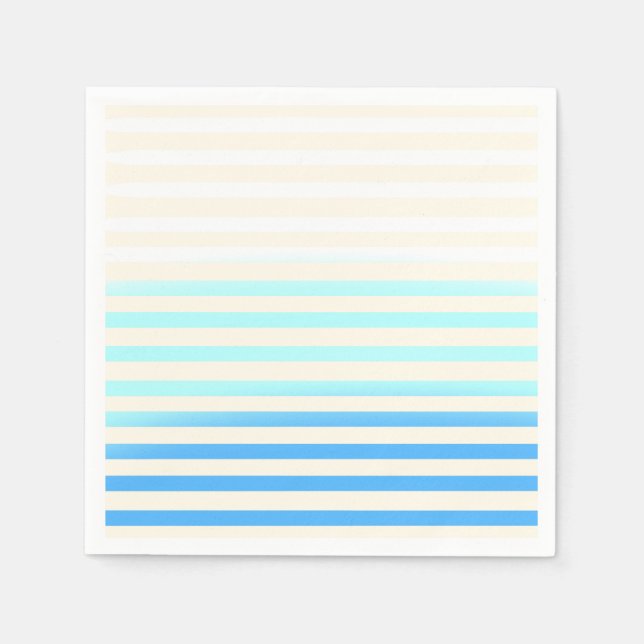 Serviette En Papier Serviettes rayées Ombre Bleue (Devant)