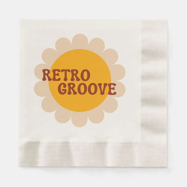 Serviette En Papier Serviettes Retro Groove (Devant)
