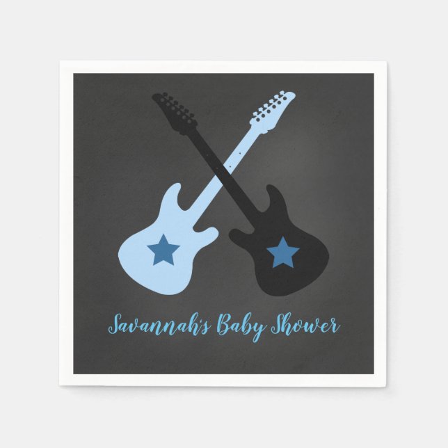 Serviette En Papier Serviettes Rock a Bye Rockstar Star du Rock (Devant)