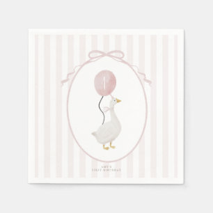 Serviette En Papier Serviettes rose Un Silencieux Oie