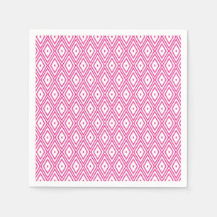 Serviette En Papier Serviettes roses et diamants blancs