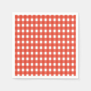 Serviette En Papier Serviettes rouges de guingan