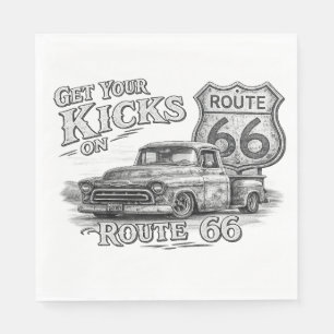 Serviette En Papier Serviettes Route 66