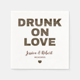 Serviette En Papier Serviettes Rustique ivre sur Love Mariage