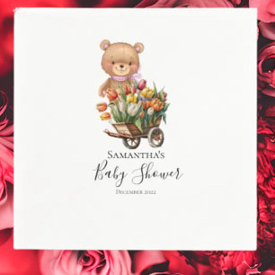 Serviette En Papier Serviettes Rustiques Florales Rose Teddy Girl