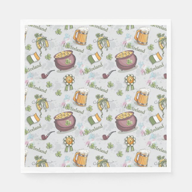 Serviette En Papier Serviettes Saint Patrick (Devant)