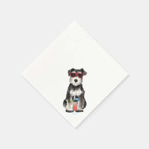 Serviette En Papier Serviettes Schnauzer miniatures d'été