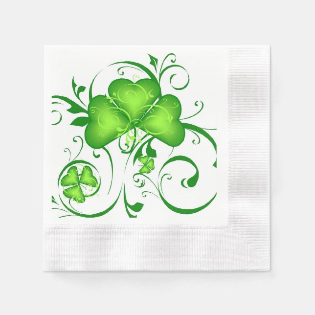 Serviette En Papier Serviettes shamrock (Devant)
