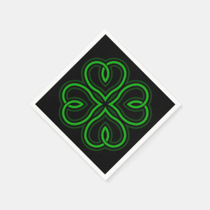 Serviette En Papier Serviettes Shamrock Heart