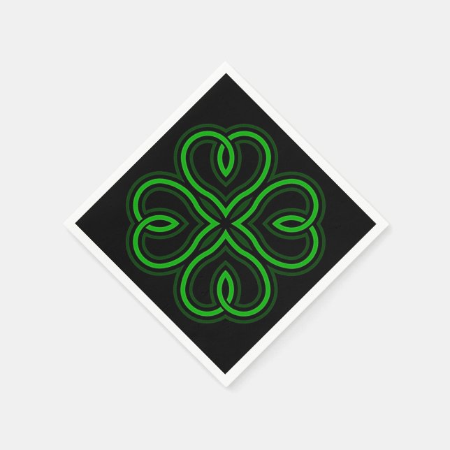 Serviette En Papier Serviettes Shamrock Heart (Coin)