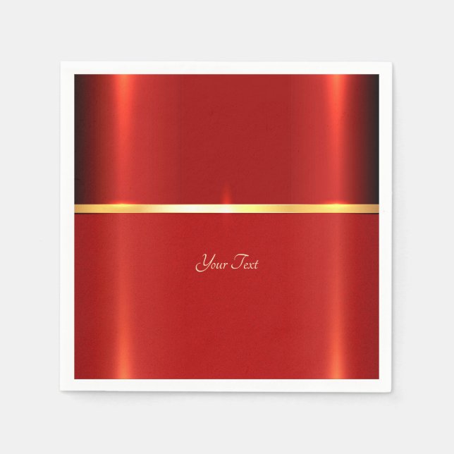 Serviette En Papier Serviettes simples rouges (Devant)